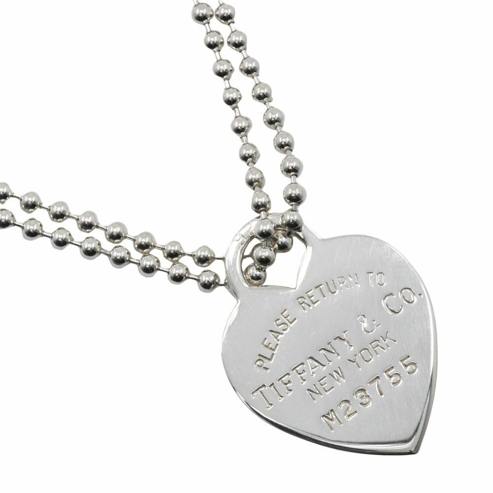 Tiffany Co to Necklace Heart Ball Chain Sterling Silver